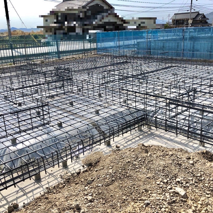 鉄筋工事　彦根市4月7日
